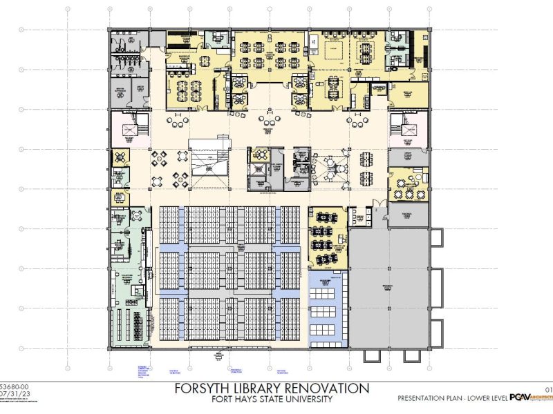 FHSU Forsyth Library Floorplan - Lower Level