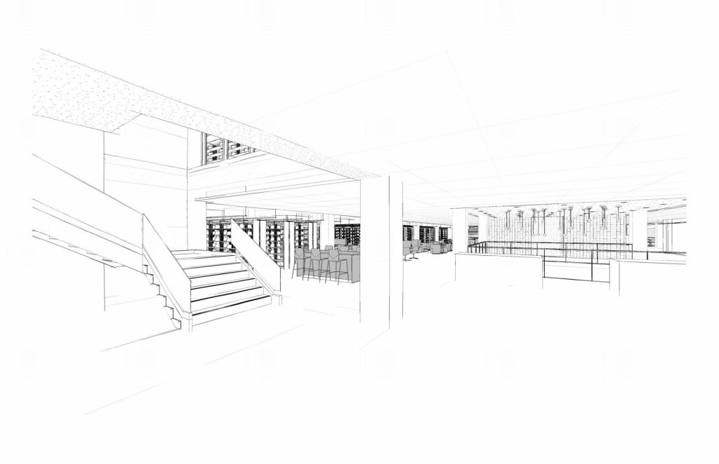 Main Level North Stair open to the floor