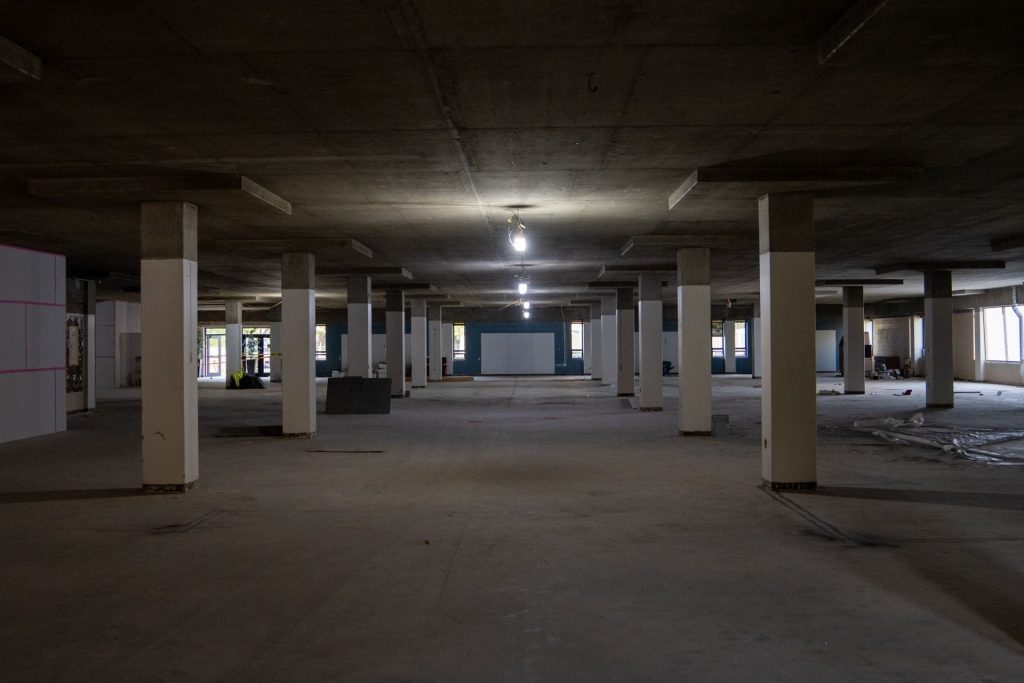 bare concrete after demolition