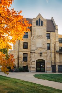 Custer Hall temporary location of library services and staff for Fall 2025
